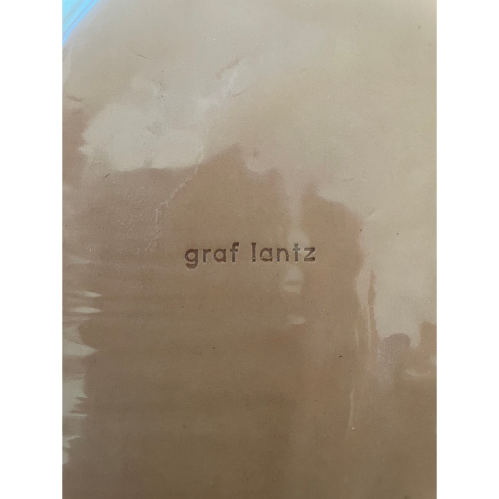 Graf Lanz Kawabon Tray Large Golden Moss Felt Natural Leather Base New - Picture 5 of 5